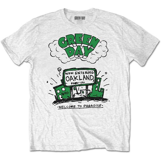 Cover for Green Day · Green Day Unisex T-Shirt: Welcome to Paradise (T-shirt) [size S] [White - Unisex edition]