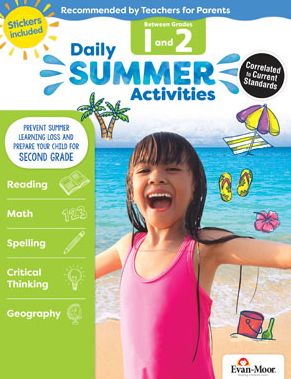 Cover for Evan Moor · Evan-Moor Daily Summer Activities, Between 1st Grade and 2nd Grade Activity Book; Summer Learning Workbook Activities (Paperback Book) (2018)