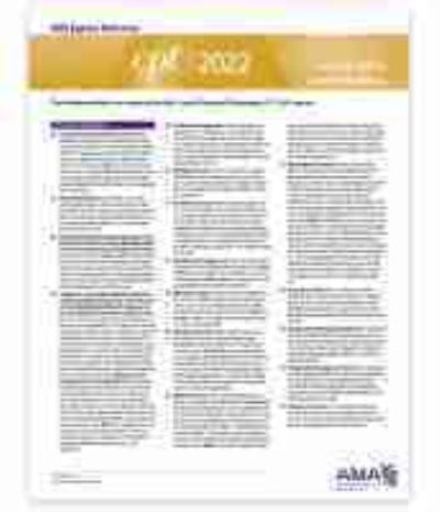 Cover for American Medical Association · CPT Express Reference Coding Card 2022: Level I &amp; HCPCS Level II Modifiers (Map) (2021)