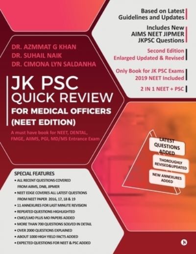 Cover for Dr Azmmat Gowher Khan · Jk Psc Quick Review for Medical Officers (Paperback Book) [Neet edition] (2019)