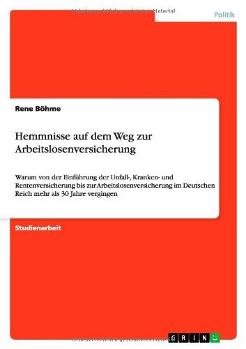 Hemmnisse auf dem Weg zur Arbeits - Böhme - Books - GRIN Verlag - 9783640622849 - May 13, 2010