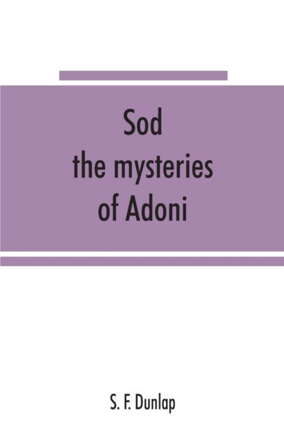 Cover for S F Dunlap · So?d (Paperback Bog) (2019)