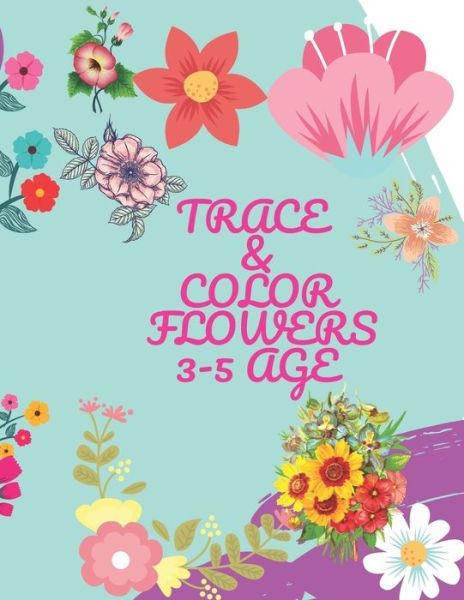 Cover for Amal Prince · Trace and color flowers (Paperback Book) (2021)