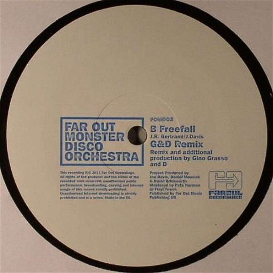 Cover for Far Out Monster Disco Orchestra · Freefall (Jose Carretas/ G&amp;D Remixes) (12&quot;) (2011)