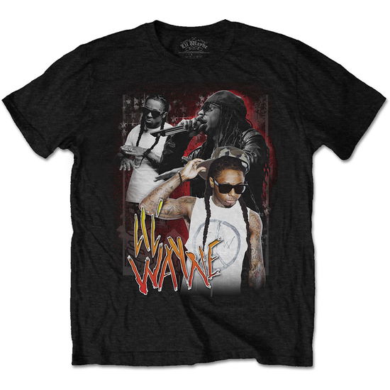 Cover for Lil Wayne · Lil Wayne Unisex T-Shirt: 90s Homage (Black) (T-shirt) [size S] [Black - Unisex edition] (2021)