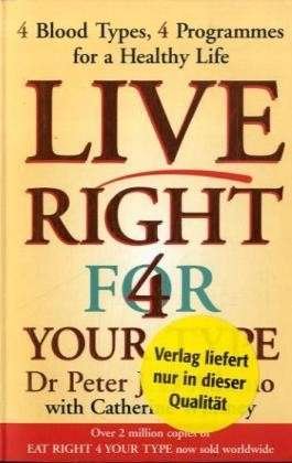 Cover for Peter J. D'Adamo · Live Right for Your Type (Paperback Bog) (2002)