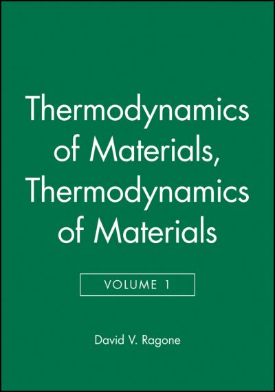 Cover for DV Ragone · Thermodynamics of Materials, Volume 1 (Taschenbuch) (1994)