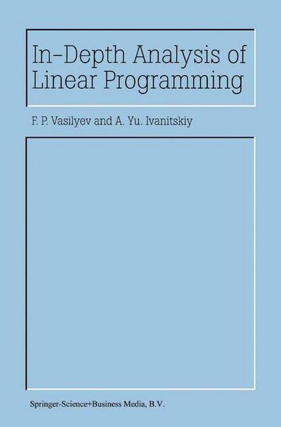 Cover for F. P. Vasilyev · In-depth Analysis of Linear Programming (Hardcover Book) (2001)