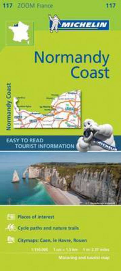 Normandy Coast - Zoom Map 117: Map - Michelin - Bøger - Michelin Editions des Voyages - 9782067217850 - 1. marts 2017