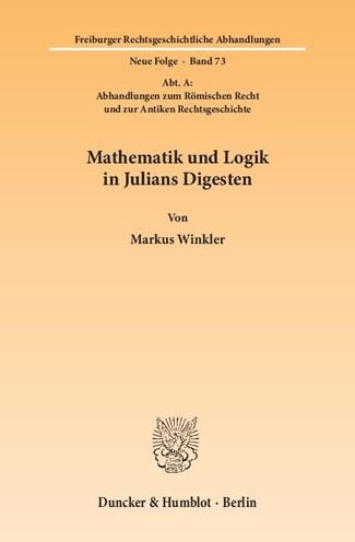 Cover for Winkler · Mathematik und Logik in Julians (Buch) (2015)