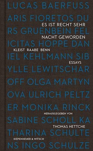 Cover for Thomas Hettche · Es ist recht sehr Nacht geworden (Hardcover bog) (2022)