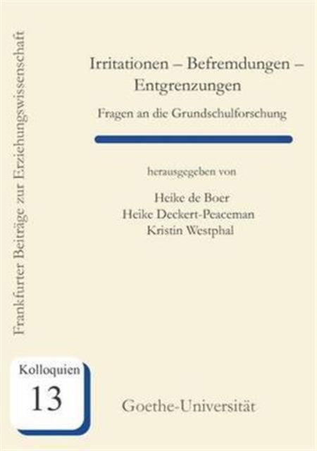 Cover for Heike De Boer · Irritationen - Befremdungen - Entgrenzungen (Paperback Book) (2011)