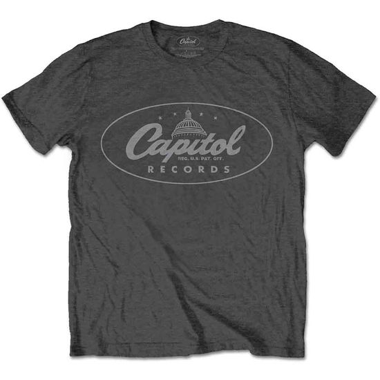 Cover for Capitol Records · Capitol Records Unisex T-Shirt: Logo (Charcoal Grey) (T-shirt)