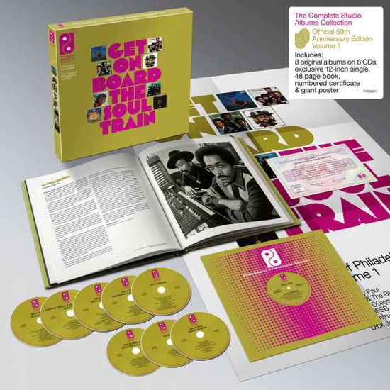 Cover for Get on Board the Soul Train · The Sound of Philadelphia Part 1 (CD/VINYL/BUCH) [Limited edition] (2021)