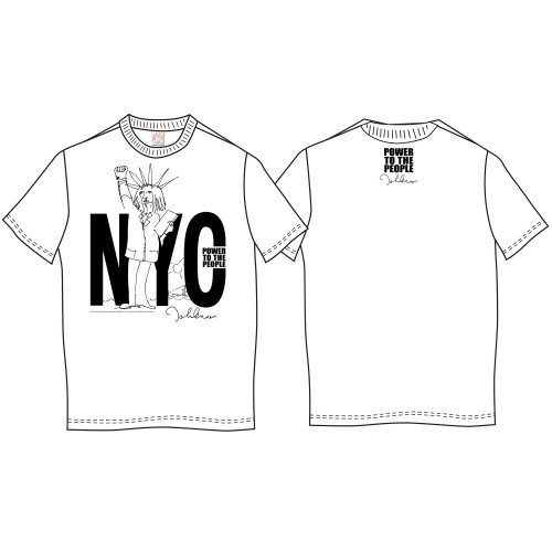 John Lennon Unisex T-Shirt: NYC Power to the People (Back Print) - John Lennon - Produtos - Epic Rights - 5055295322851 - 
