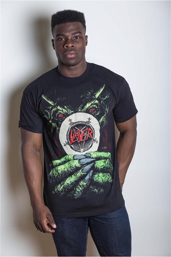 Slayer Unisex T-Shirt: Root of all Evil - Slayer - Produtos - Global - Apparel - 5055295348851 - 27 de março de 2015