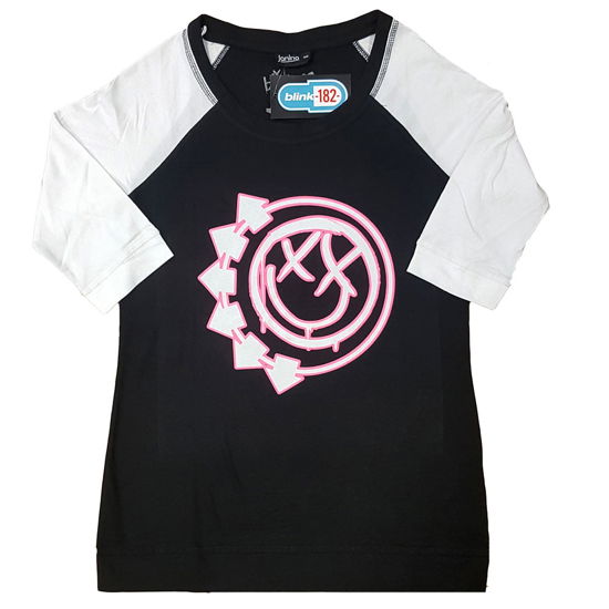 Blink-182 Ladies Raglan T-Shirt: Six Arrow Smile (XXXX-Large) - Blink-182 - Fanituote -  - 5056368652851 - 