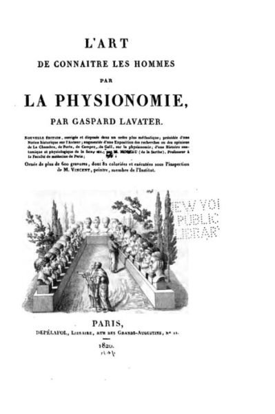 Cover for Caspar Lavater · L'art De Connaitre Les Hommes Par La Physionomie (Paperback Bog) (2015)