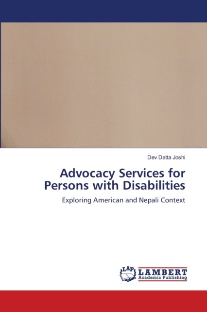 Cover for Dev Datta Joshi · Advocacy Services for Persons with Disabilities (Pocketbok) (2021)