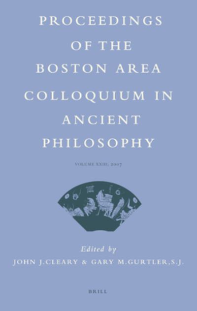 Cover for John J. Cleary · Proceedings of the Boston Area Colloquium in Ancient Philosophy 1999 (Book) (2008)