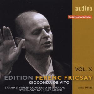 Fricsay Conducts Brahms Violi - Gioconda De Vito / Rias-so - Musikk - AUDITE - 4022143955852 - 2. januar 2009