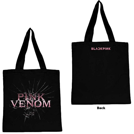 BlackPink Cotton Tote Bag: Pink Venom Cracked Logo (Back Print) - BlackPink - Merchandise -  - 5056561056852 - 
