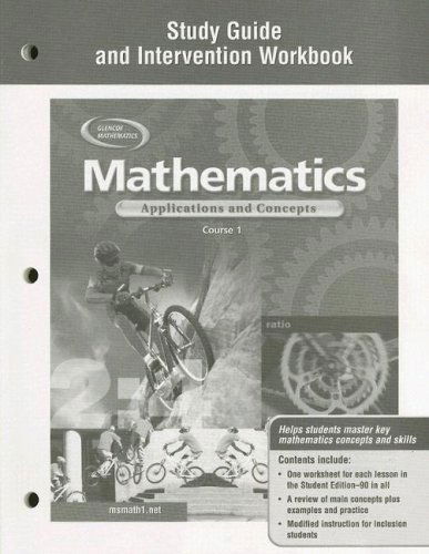 Cover for Mcgraw-hill · Mathematics: Applications and Concepts, Course 1, Study Guide and Intervention Workbook (Paperback Book) (2003)