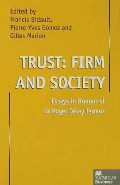 Cover for Trust · Firm and Society (Buch) (1997)
