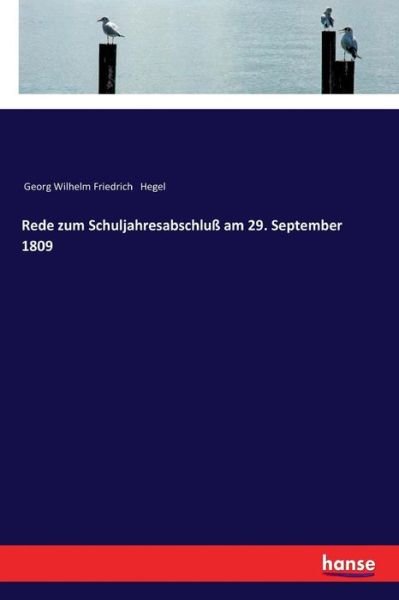 Cover for Hegel · Rede zum Schuljahresabschluß am 2 (Bok) (2017)
