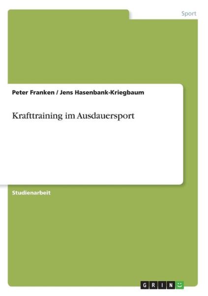 Cover for Franken · Krafttraining im Ausdauersport (Book)