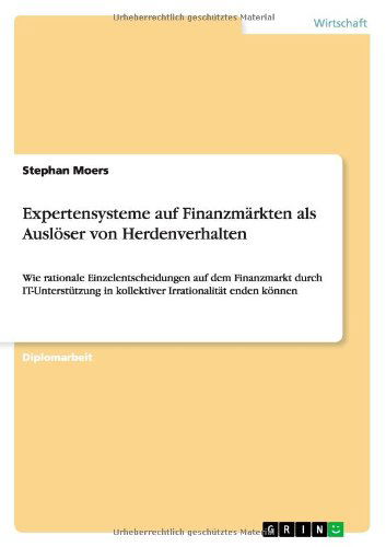 Cover for Moers · Expertensysteme auf Finanzmärkten (Book) [German edition] (2013)