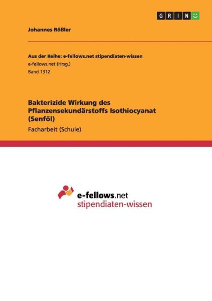 Cover for Rößler · Bakterizide Wirkung des Pflanzen (Book) (2015)