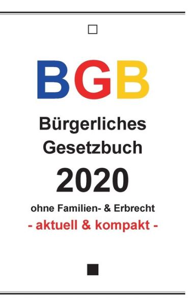 Cover for Jost Scholl · Bgb: Burgerliches Gesetzbuch 2020 (Paperback Book) (2020)
