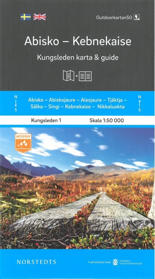 Cover for Outdoorkartan Kungsleden · Kungsleden 1 : Abisko-Kebnekaise 1:50 000. Karta &amp; guide (Book) (2019)