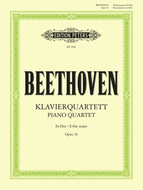 Cover for Piano Quartet in E flat Op.16 (Sheet music) (2001)