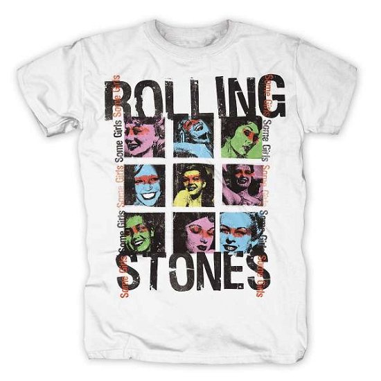Cover for The Rolling Stones · Some Girls Grid White (T-shirt) [size M] (2011)