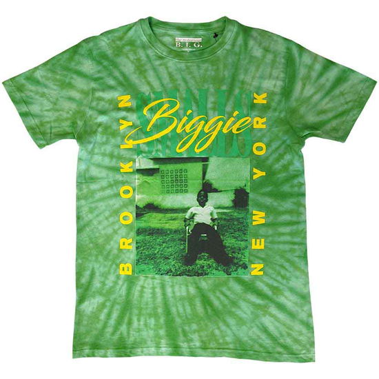 Cover for Biggie Smalls · Biggie Smalls Unisex T-Shirt: 90's New York City (Green) (Wash Collection) (T-shirt) [size S] (2022)