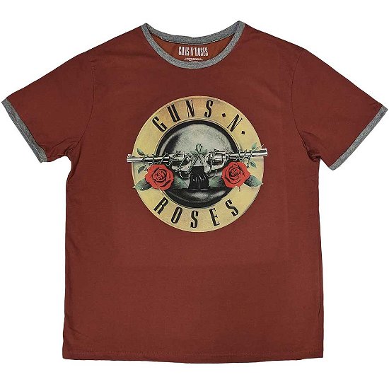 Guns N' Roses Unisex Ringer T-Shirt: Classic Logo - Guns N Roses - Gadżety -  - 5056737209853 - 