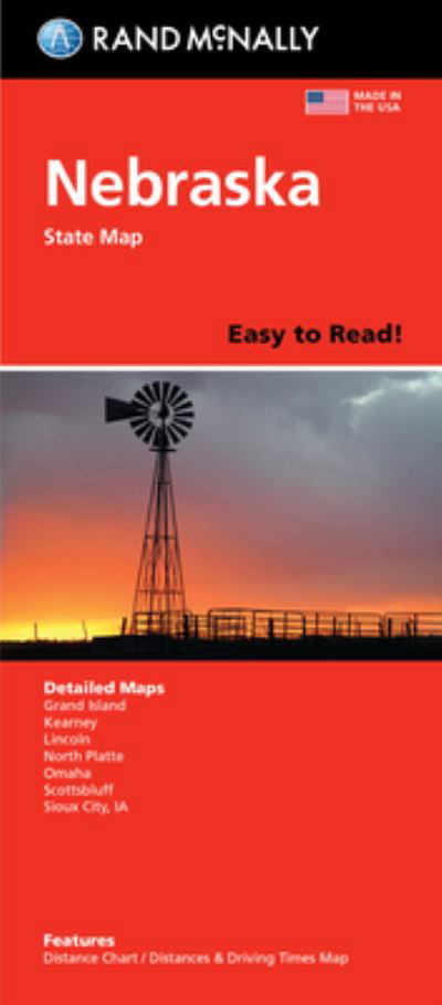 Rand McNally Easy to Read Folded Map: Nebraska State Map - Rand Mcnally - Books - RAND MCNALLY - 9780528025853 - April 14, 2022
