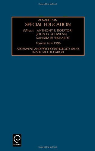 Cover for Sandra A. Burkhardt · Assessment and Psychopathology Issues in Special Education - Advances in Special Education (Hardcover Book) (1997)