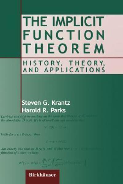 Cover for Krantz · The Implicit Function Theorem (Book) (2002)