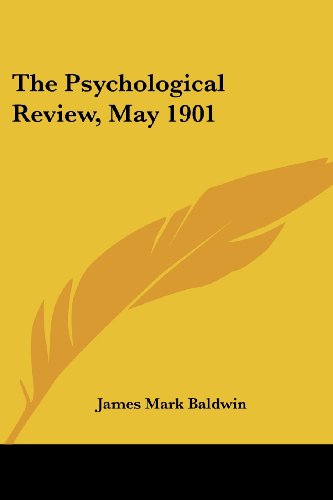 Cover for James Mark Baldwin · The Psychological Review, May 1901 (Paperback Book) (2006)