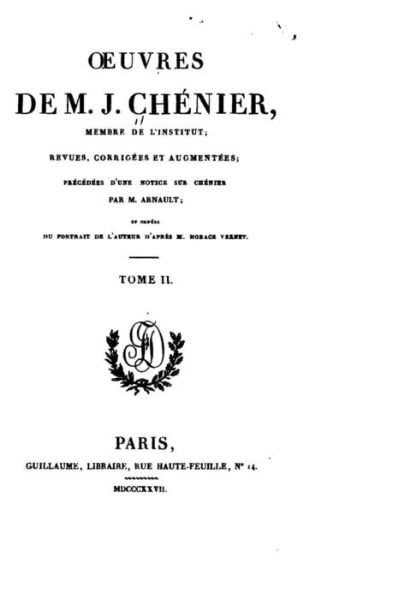 Cover for M J Chenier · Oeuvres de M. J. Chenier - Tome II (Paperback Book) (2016)