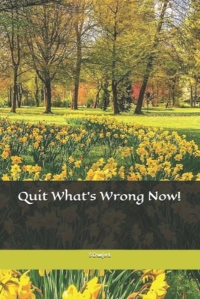 Quit What's Wrong Now! - S L Crawford - Books - Independently Published - 9781711273853 - November 24, 2019