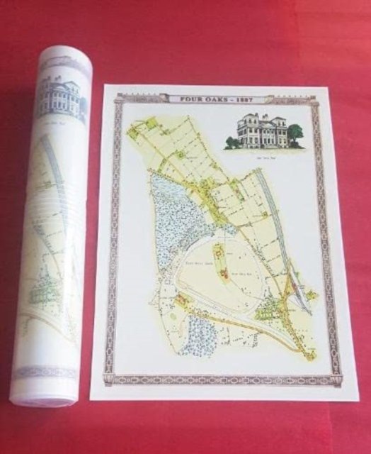 Cover for Mapseeker Archive Publishing · Four Oaks 1887 - Old Map Supplied Rolled in a Clear Two Part Screw Presentation Tube - Print size 45cm x 32cm (Map) (2011)