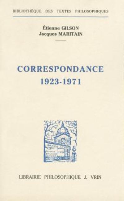 Cover for Étienne Gilson · Correspondance, 1923-1971 (Book) (1991)