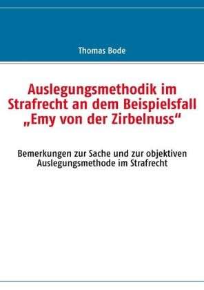 Cover for Bode · Auslegungsmethodik im Strafrecht a (Book)