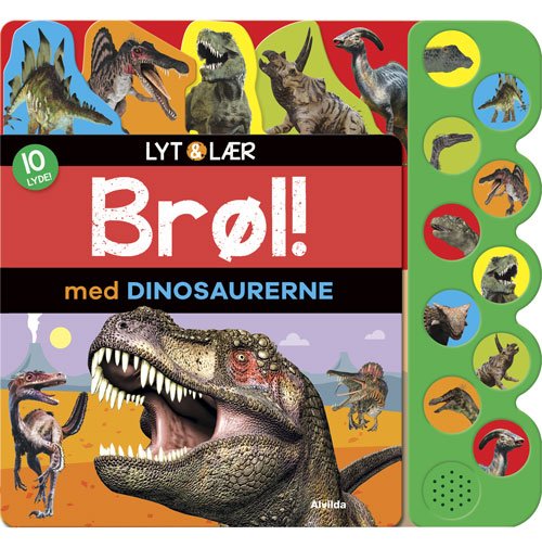 Cover for Lyt og lær: Lyt og lær - Brøl med dinosaurerne (Cardboard Book) [1.º edición] (2020)