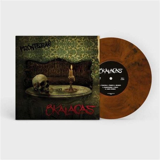 Cover for 8 Kalacas · Fronteras (Orange / Black Marbled Vinyl) (LP) (2022)