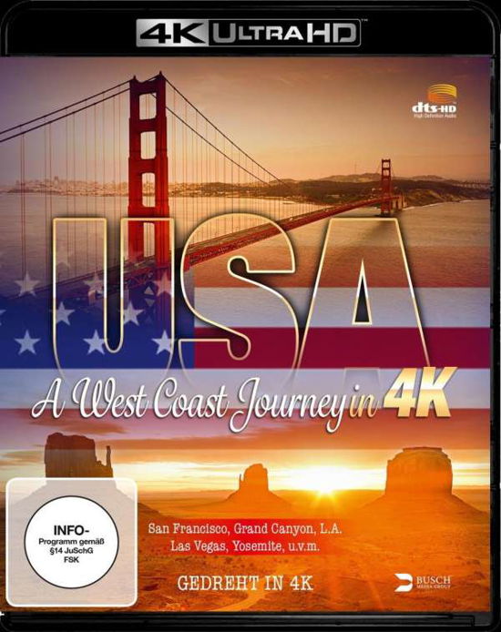 USA Û a West Coast Journey (4k - Doug Laurent - Elokuva - BUSCH MEDIA GROUP - 4260080324854 - perjantai 6. toukokuuta 2016